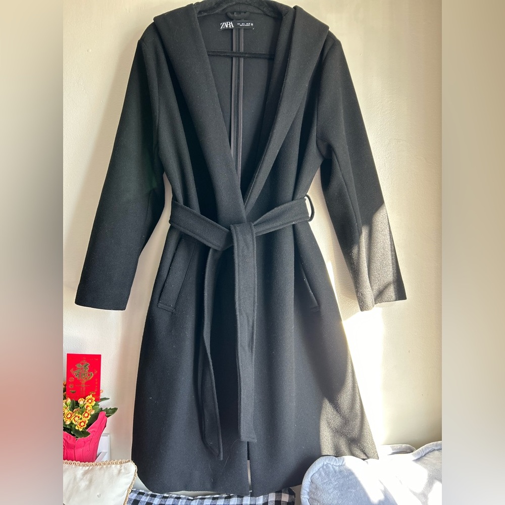 Zara hooded coat